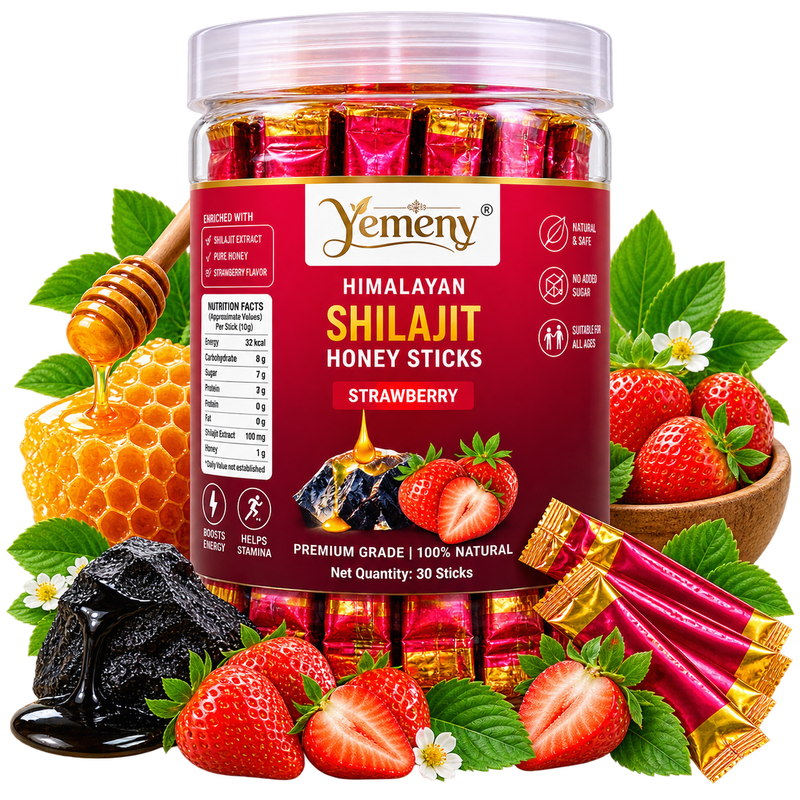 Shilajit Honey Sticks – Strawberry