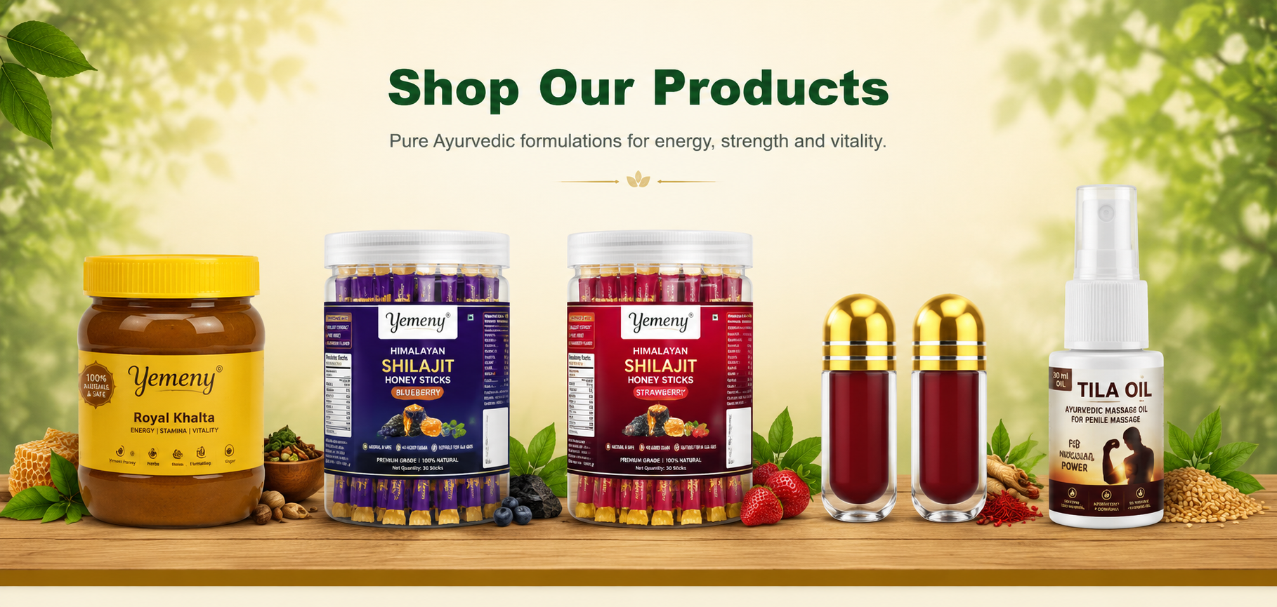 Shop Our Products – Pure Ayurvedic formulations for energy, strength and vitality